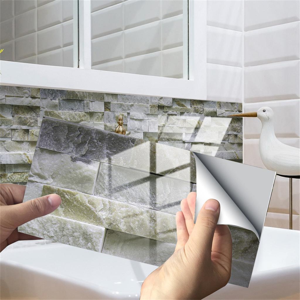 Imitation Wall Tiles Crystal Film Tile Sticker Adhesive Floor 【76OFF!】