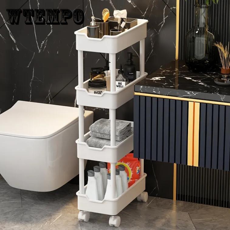 Buy Bathroom Rack Narrow Slit Storage Trolley Sandwich Bathroom