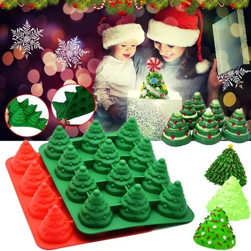 Buy Silicone 12Link ThreeDimensional Christmas Tree Cake Mold at