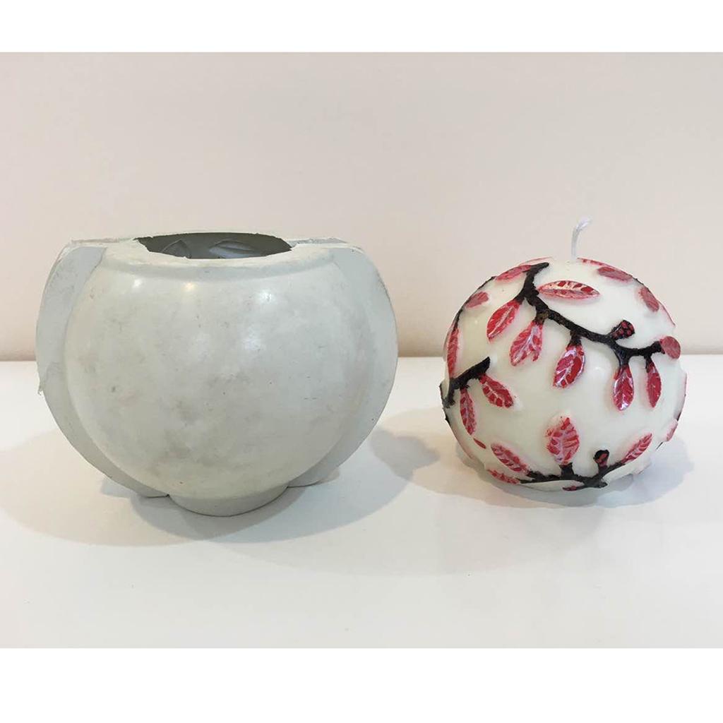Buy Flower Ball Shaped Rubber Candle Molds Soap Mould Making Craft Tools at affordable prices