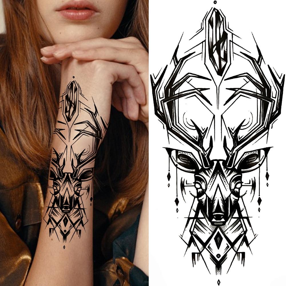 Buy Realistic Temporary Tattoo For Men Fake Tattoos Wolf Tattoos Sticker Black Henna Chains Flower Death Skull Tatoo For Women Kids At Affordable Prices — Free Shipping, Real Reviews With Photos — Joom 1000_x_1000_jpg