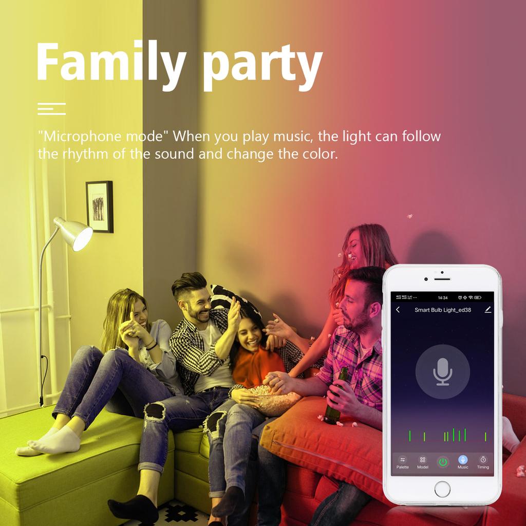 Cheap Scan Homekit QR Code Connect WiFi Smart Light Bulb RGB E27 9W LED