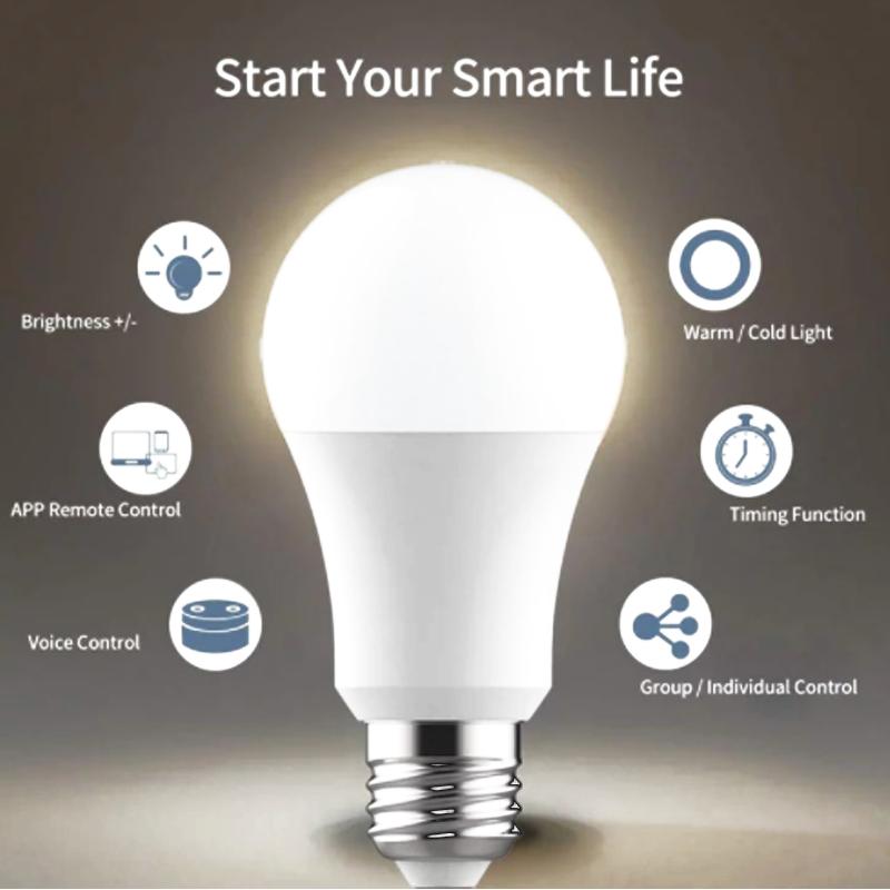 Buy Smart Wifi Bulb Dimming Light Bulb 9W RGBCW Smart Light Bulb Voice