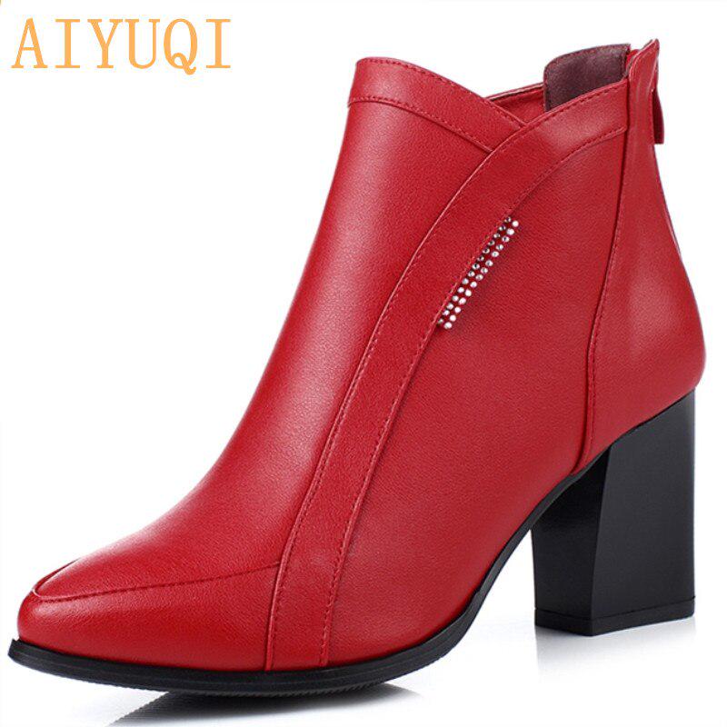 Cheap Women Boots Genuine Leather Female Boots Fashion Casual Snow