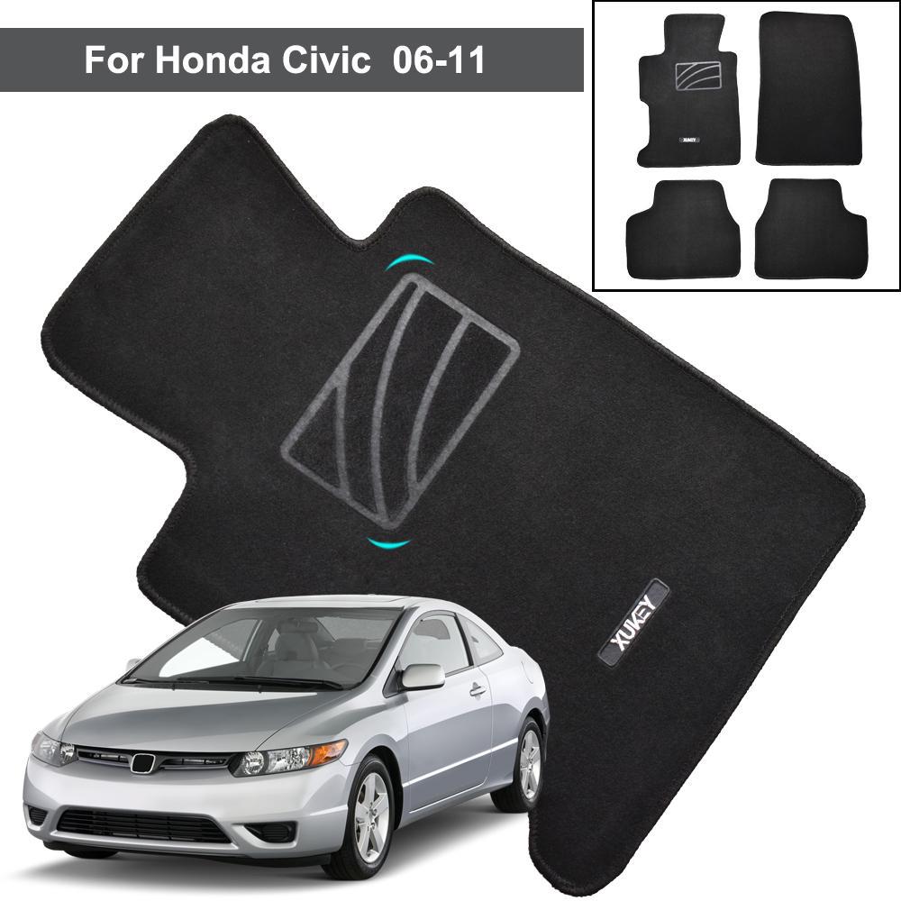 Buy For Honda Civic MK8 2006 2011 Car Floor Mats Carpets Black Nylon