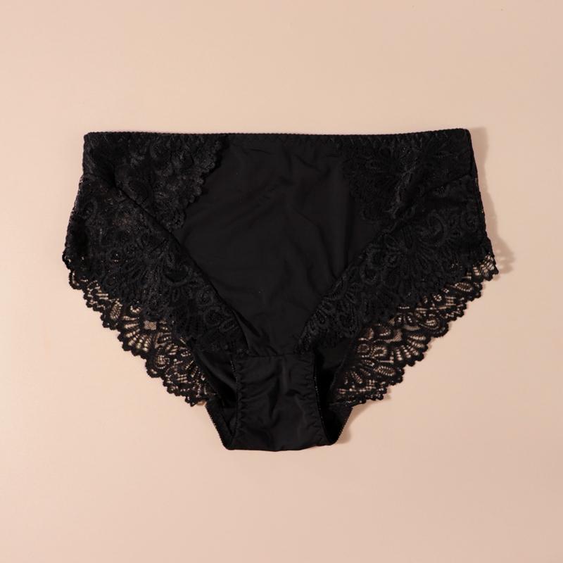 Cheap Middle Waist Lace Plus Size Panties Women Big Size Briefs