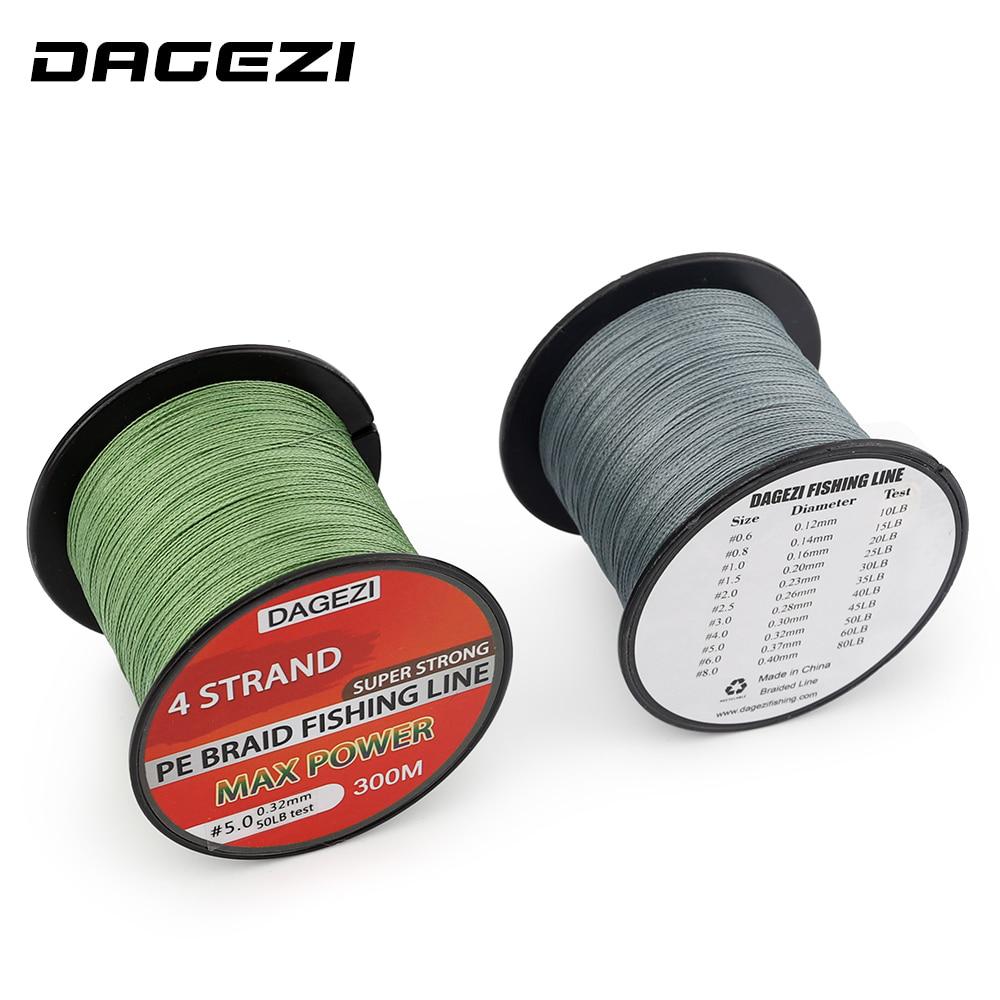 Cheap 4 strand BRAIDED fishing lines 300m Super Strong Multifilament