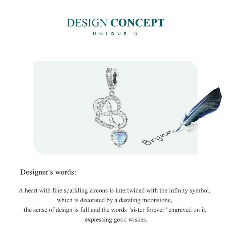 Cheap BAMOER 925 Sterling Silver Sparkling Zircons Infinity Symbol