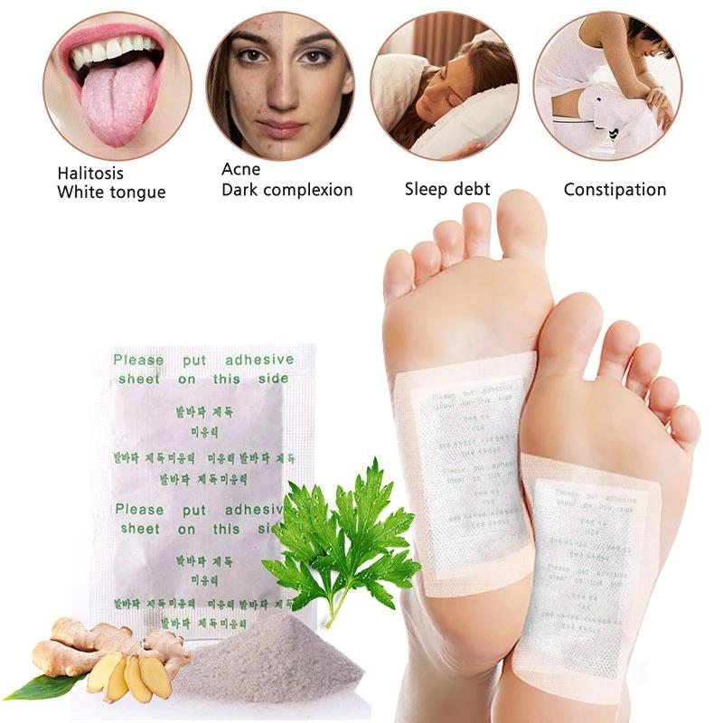 Buy 10Pcs/box Detox Foot Patches Pads Body Toxins Feet Cleansing HerbalAdhesive at affordable