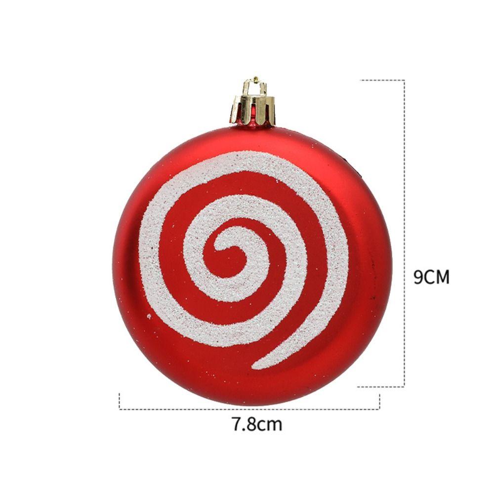 4/6PCS Plastic Christmas Hanging Decoration Red White Drop Ornament