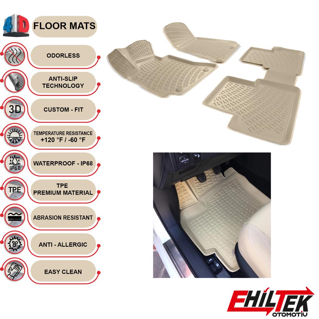 Cheap Floor Mats Liner Fits Volvo S90 20162022 Waterproof 4D Molded