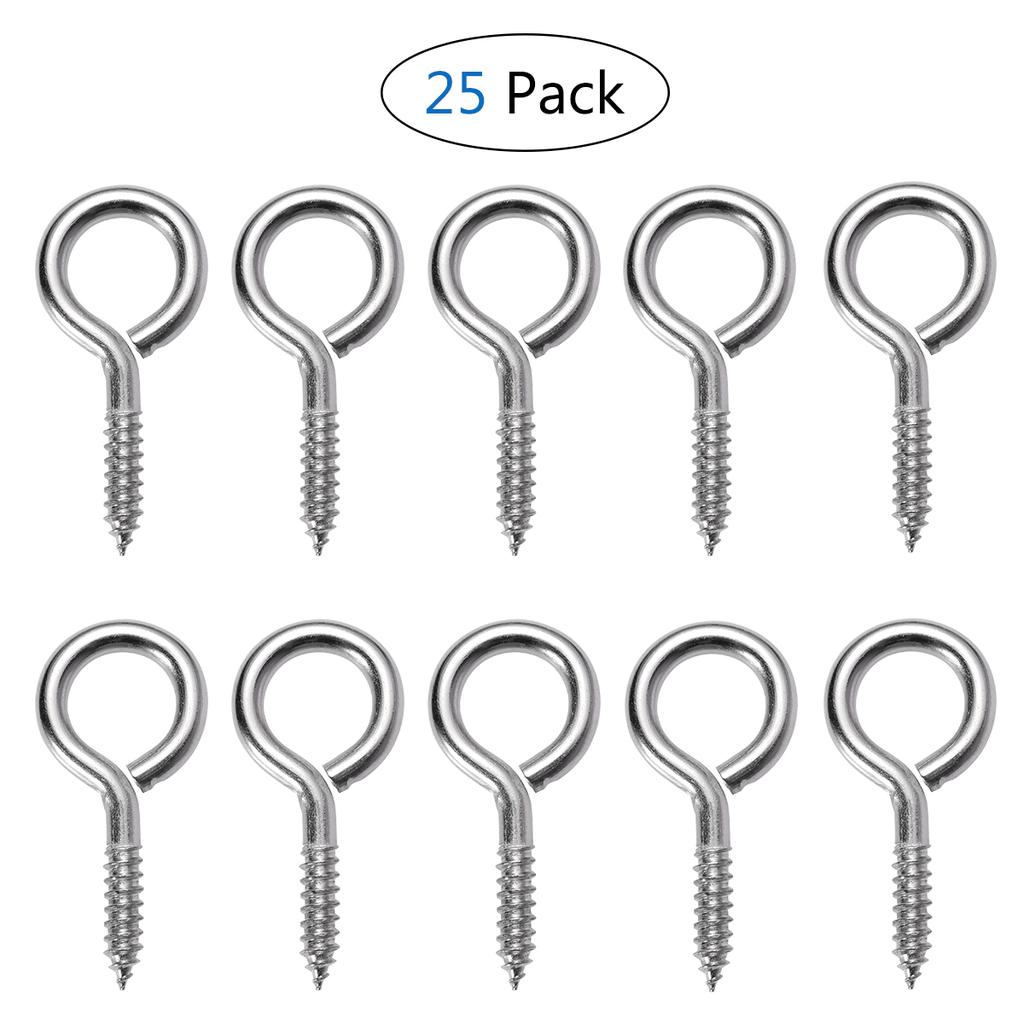 Buy BESTOMZ 25pcs Screw Eye Pins Durable High Quality Peg Bails for DIY