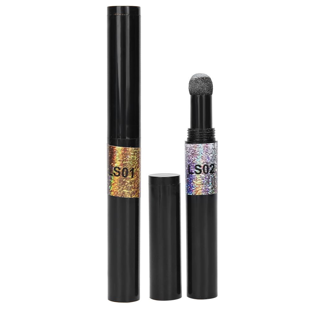 2pcs Nail Art Air Cushion Powder Pen Nail Glitter Mirror Powder Pen