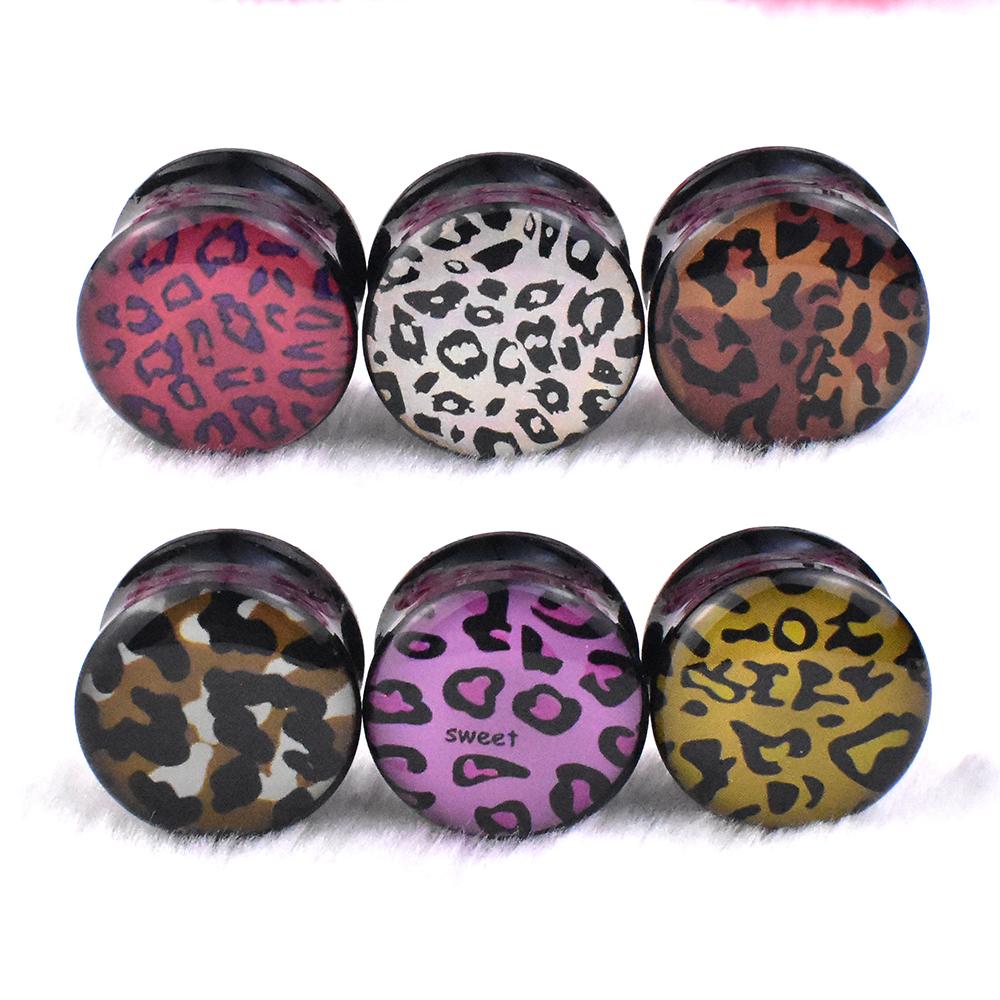 Buy 634mm Sexy Leopard Ear Tunnels Plugs and Gauges Acrylic Ear