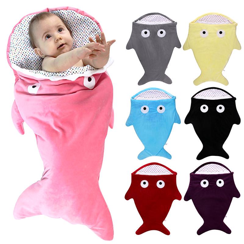Buy 7 Colors Infant Shark Sleeping Bag Used In Outdoor Stroller or Air