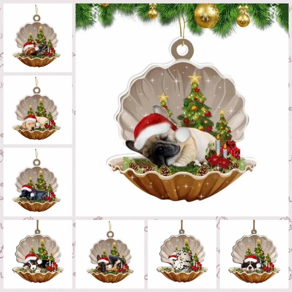 Cheap Acrylic Christmas Tree Dog Hanging Pendant Dog Decorative Pendant