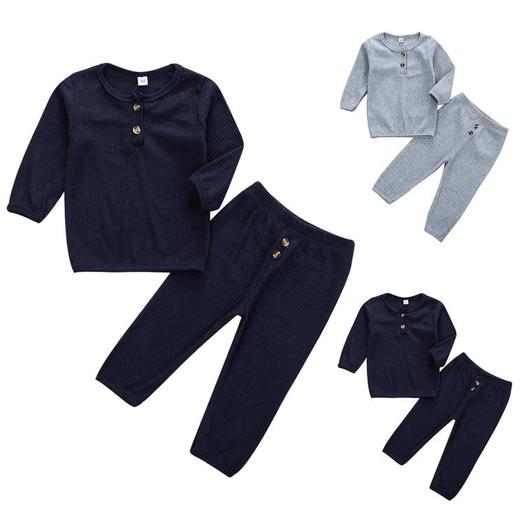 Baby Boys Long Sleeve Tops + Trousers 2 Piece Set Kids Toddler Casual