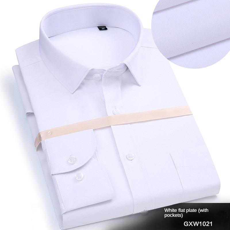 Cheap White Shirt Men's Long Sleeve Slim Fit Men's Business White