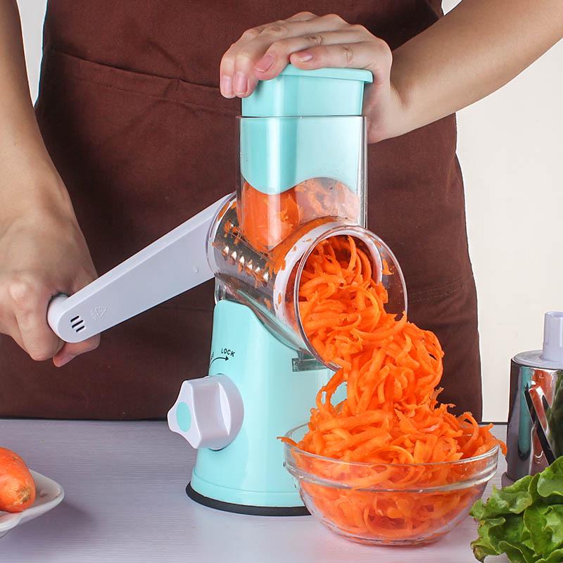 Cheap Multifunctional Manual Vegetable Cutter Slicer Round Mandoline Potato Cheese Kitchen