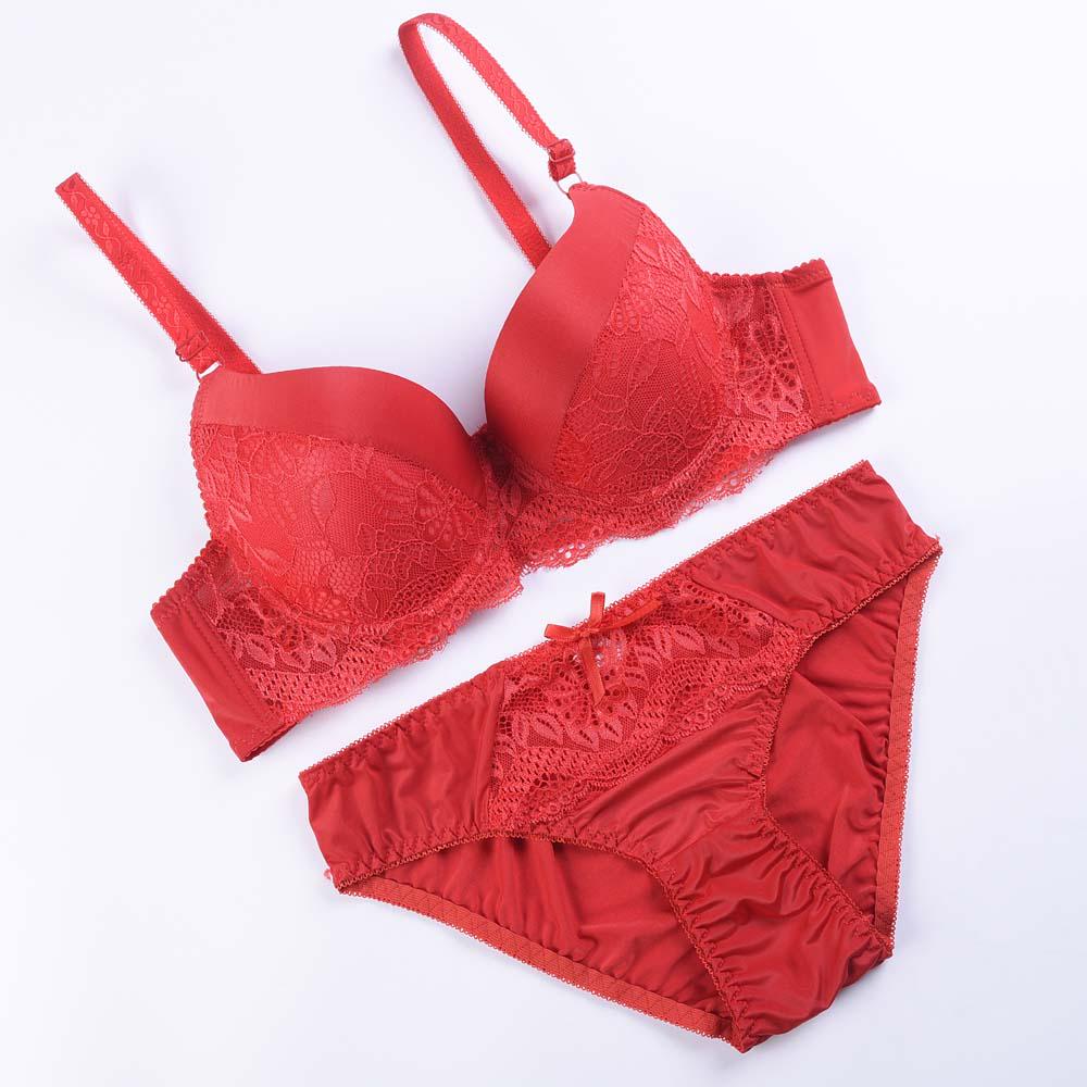 Buy Women Plus Size Bra Panties Sets Embroidered Lace Bra And Panties