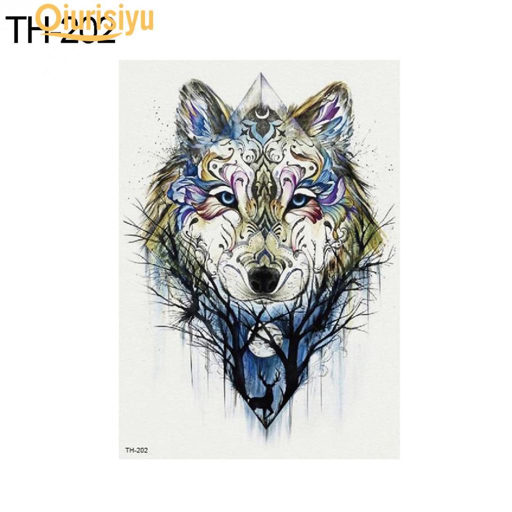 Watercolor Wolf Head Temporary Tattoo Sticker Beauty Body Art Health & Beauty Acheter À Prix Bas — Livraison Gratuite, Avis Réels Avec Des Photos — Joom 1024_x_1024_jpg