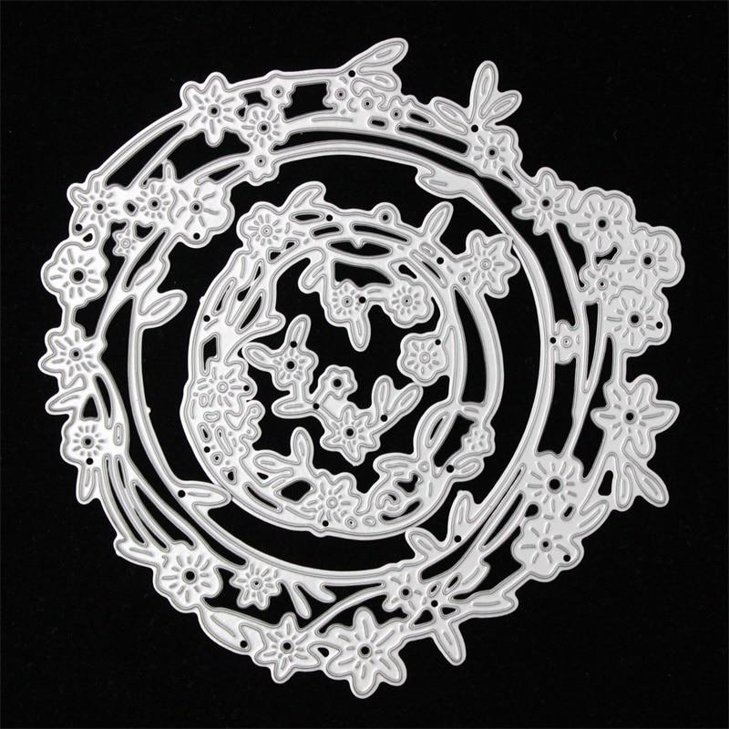 Buy Wreath Metal Cutting Dies Stencil for DIY Scrapbooking Album