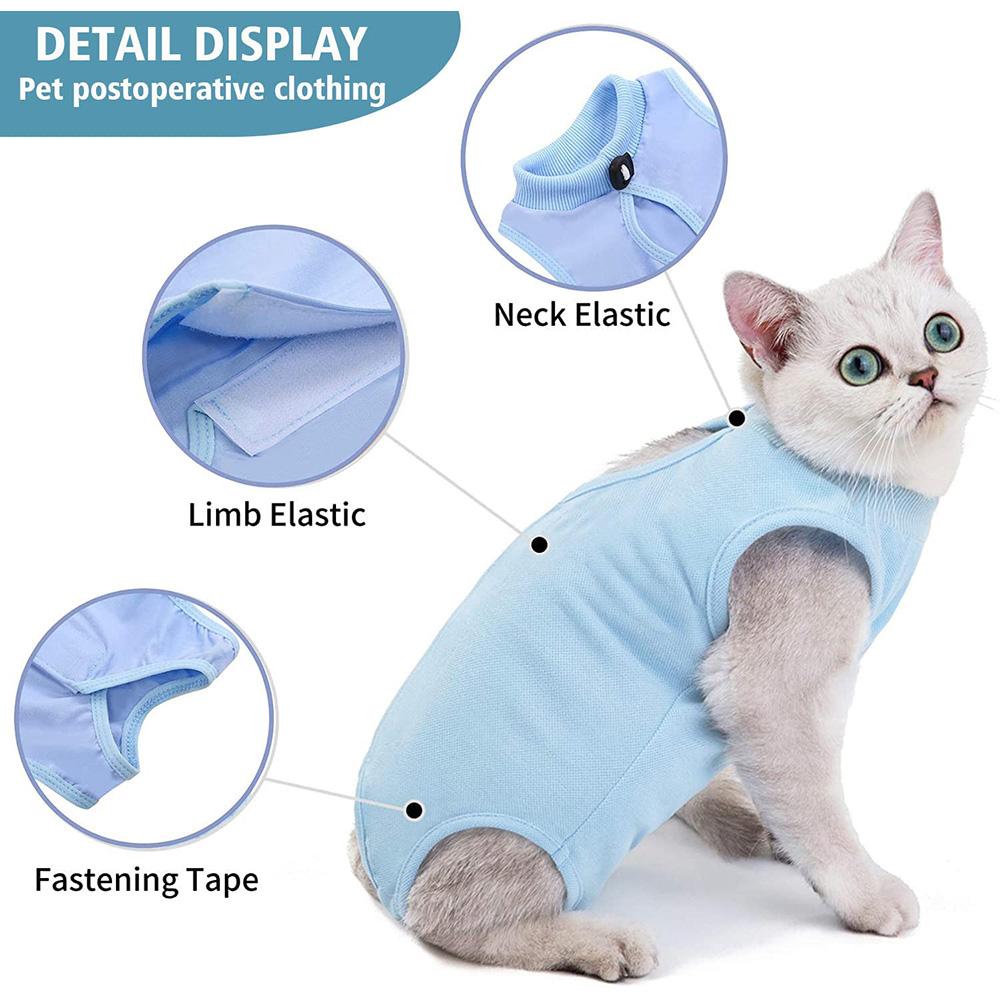Cheap Cat Recovery Suit for Abdominal Wounds Breathable E collar