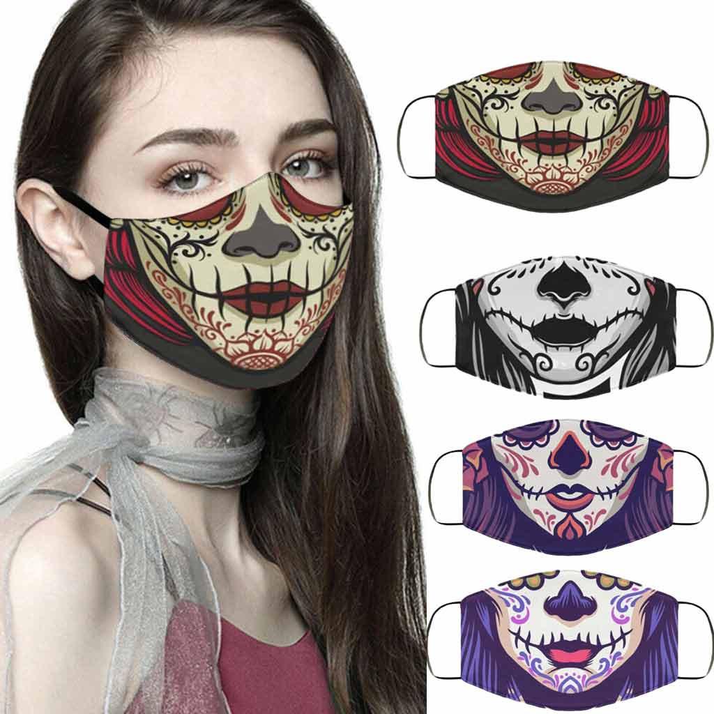 Buy Katie Skull Printed Face Mask Halloween Mask Windproof Mask at