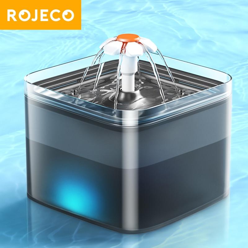 Buy ROJECO Automatic Cat Water Fountain Filter Indoor 2L LED Drinker for Cat Water Dispenser Pet