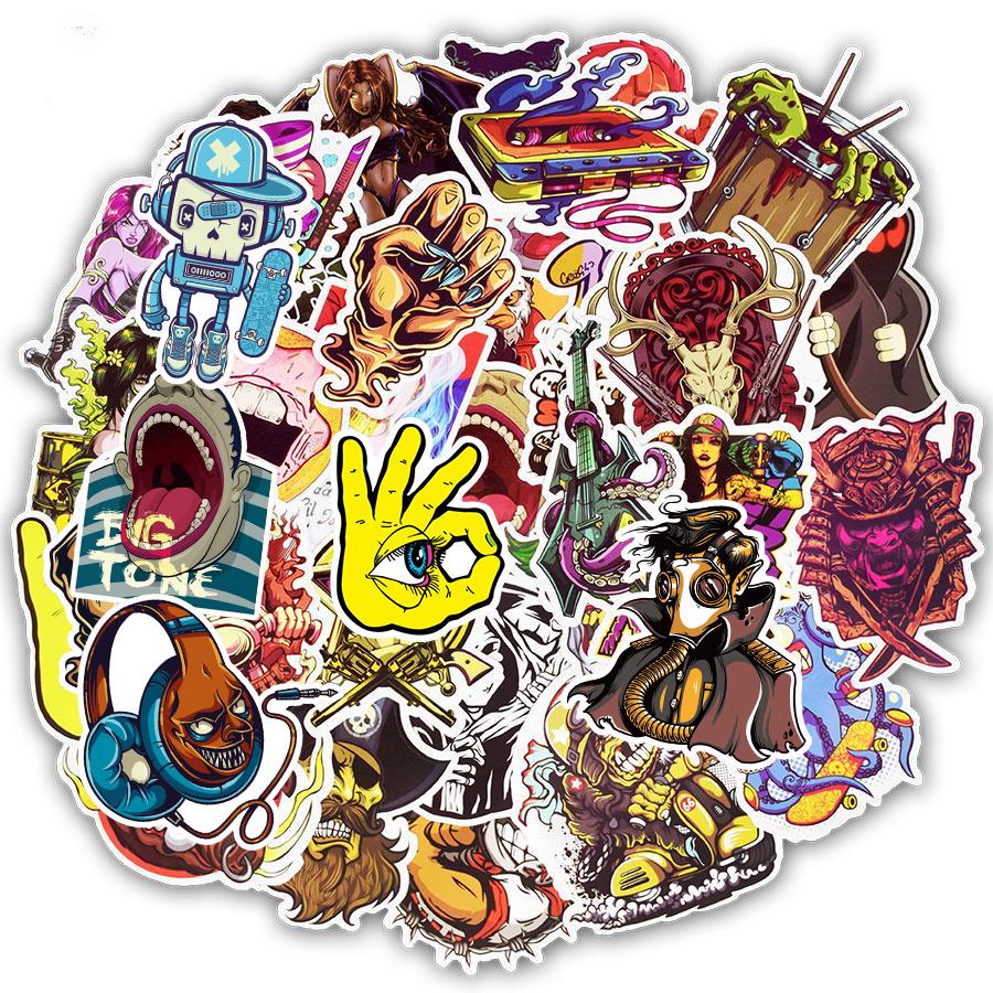 Buy 50pcs Horror Series Sticker Rock Punk Graffiti Sexy Waterproof Stickers For Diy Guitar Helmet Luggage Laptop Skateboard Stickers At Affordable Prices Free Shipping Real Reviews With Photos Joom