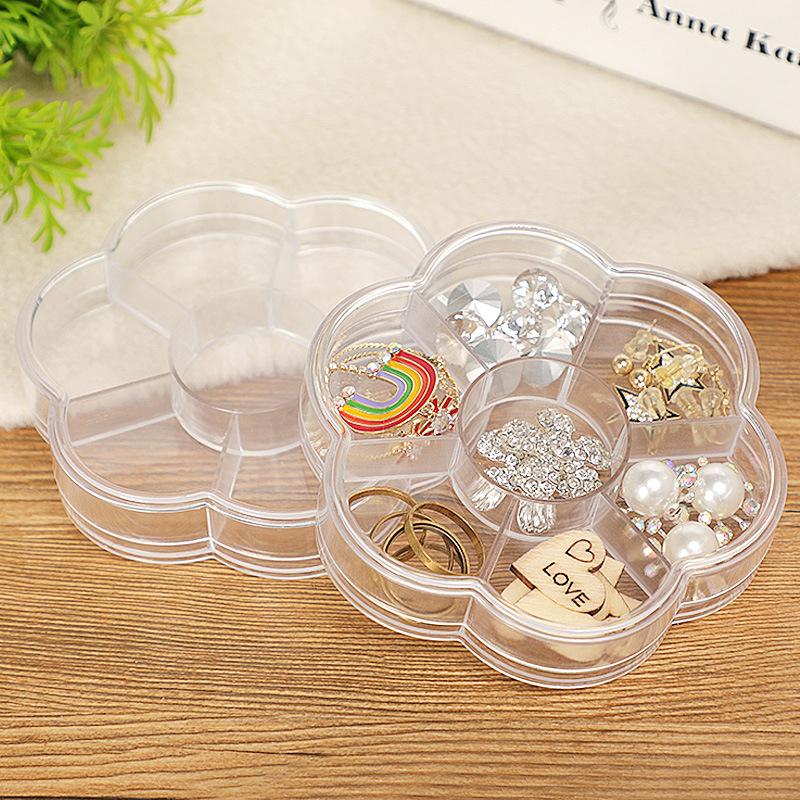 Buy Transparent Plastic Storage Jewelry Box Compartment Container For Beads Earring Box For