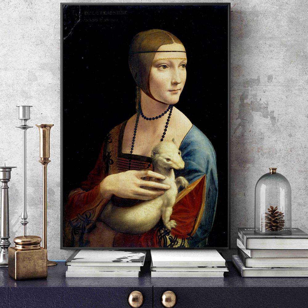 Die Dame Mit Einem Ermine Leinwand Kunst Gemalde Reproduktionen An Der Wand Von Leonardo Da Vinci Beruhmten Leinwand Wand Kunst Home Decor Hintergrund Gunstig Kaufen Preis Kostenloser Versand Echte Bewertungen Mit