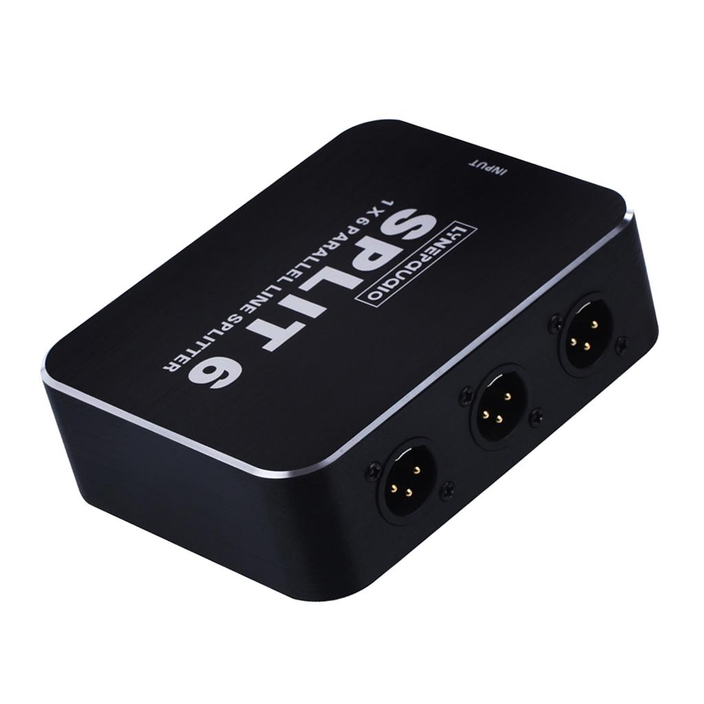 Cheap 1PC XLR Splitter 6 Level Signal Audio Speaker Equipment Black Joom