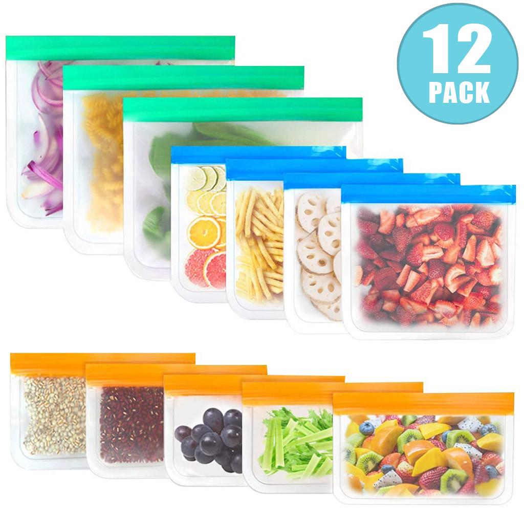Buy Reusable Storage Bags Ziplock Lunch Bags for Food Marinate Meat
