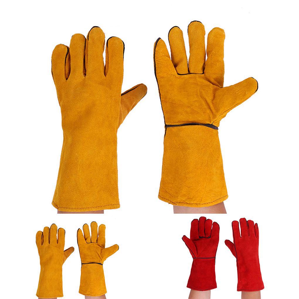 Welding Gloves Hand Protection Leather Anti Wear Working Safety Gloves Heat Resistant Non Slip Buy At A Low Prices On Joom E Commerce Platform