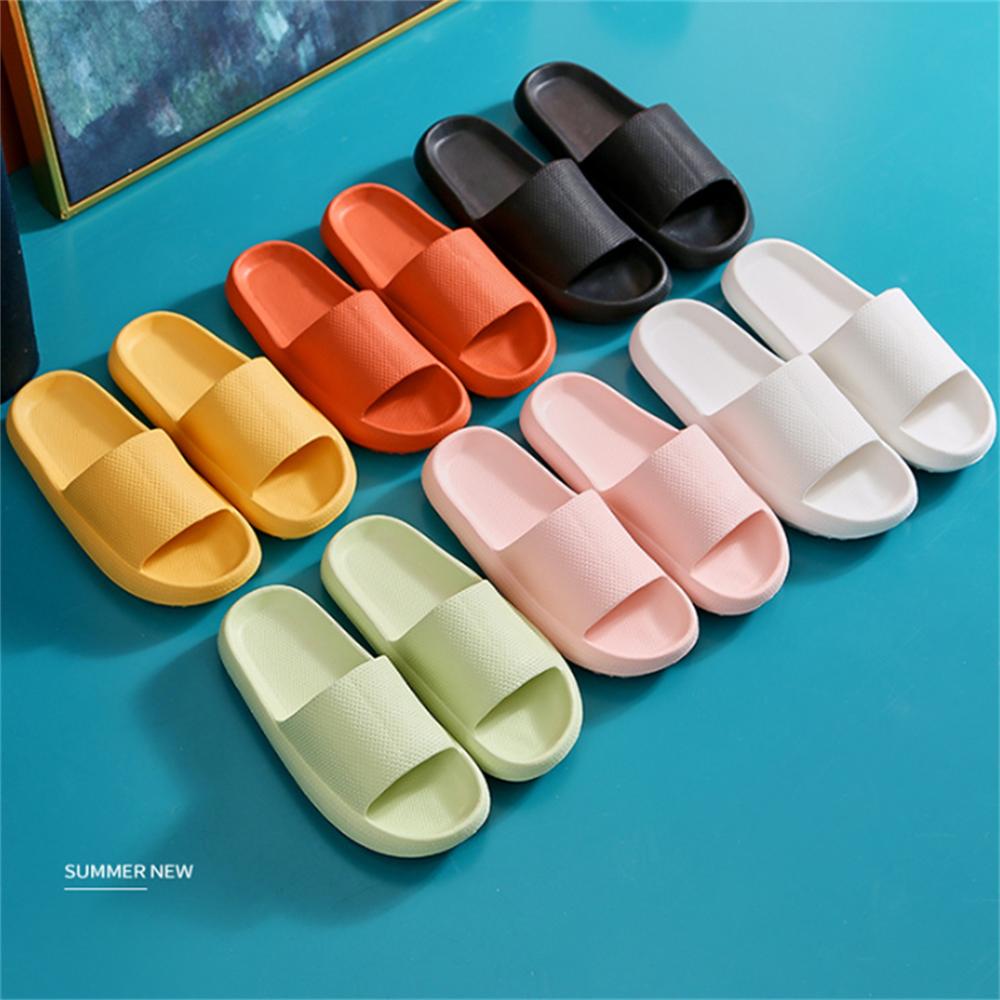 Buy Fashion Women Summer Soft Slippers Thick Platform Bathroom Home Men
