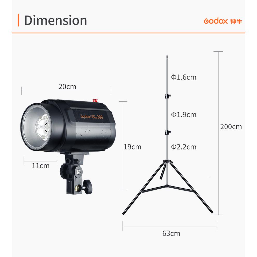 Buy Godox 400Ws Strobe Studio Flash Light Kit 2pcs 200Ws Light Strobes