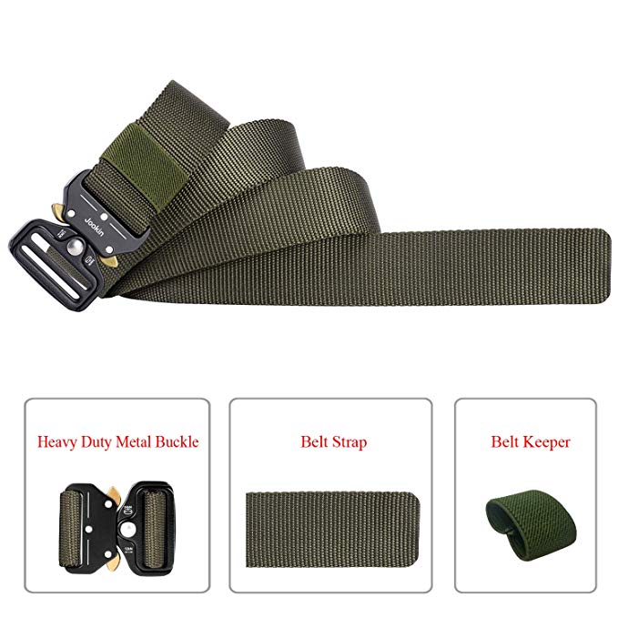 Buy Men's Tactical Belt Heavy Duty bing Belt Adjustable Military Style Nylon Belts with Metal