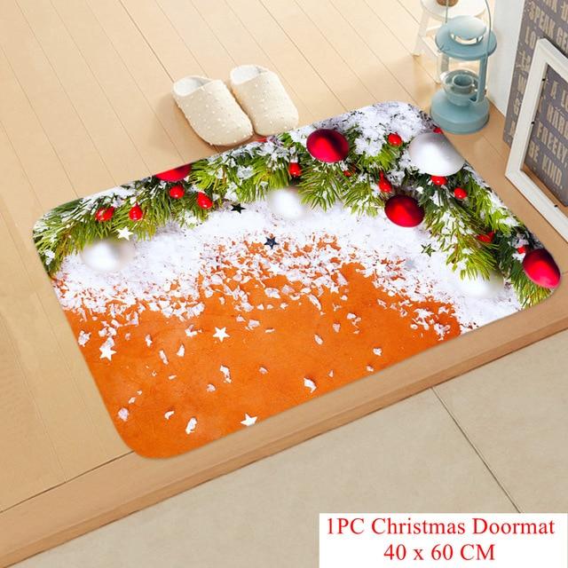 Cheap Christmas Doormat Kitchen Mat Santa Claus NonSlip Rug Christmas