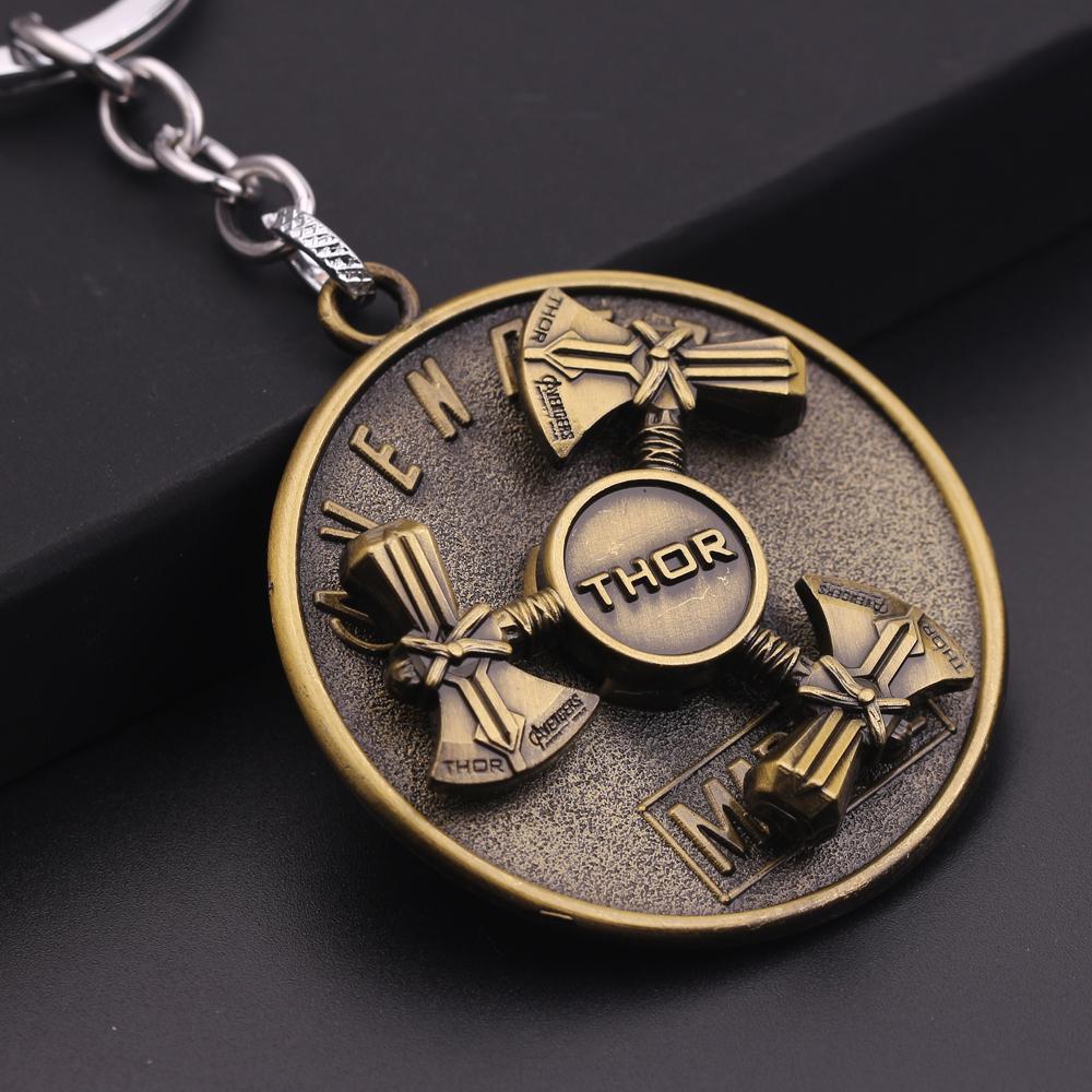 Buy Thor's Hammer Keychain Avengers Mjolnir Metal KeyRing Holder