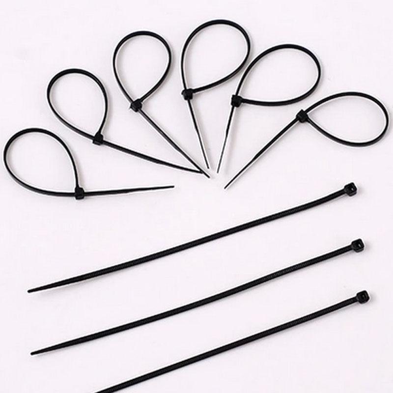 Buy 100pcs 2x200mm Plastic Zip Trim Wrap Cable Loop Ties Wire Self