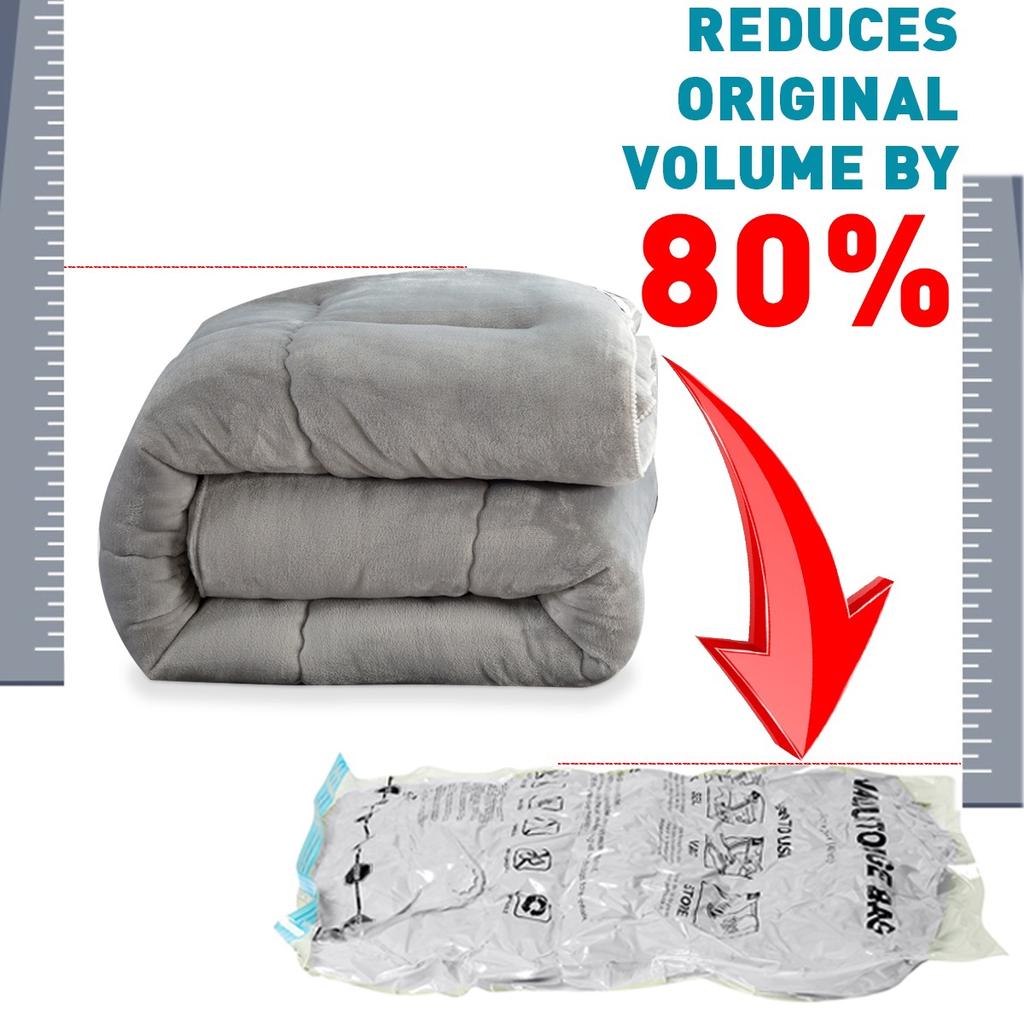 Buy 6/8/12PCS Vacuum Bag with Pump Clothe Storage Bag Travel Bags Space