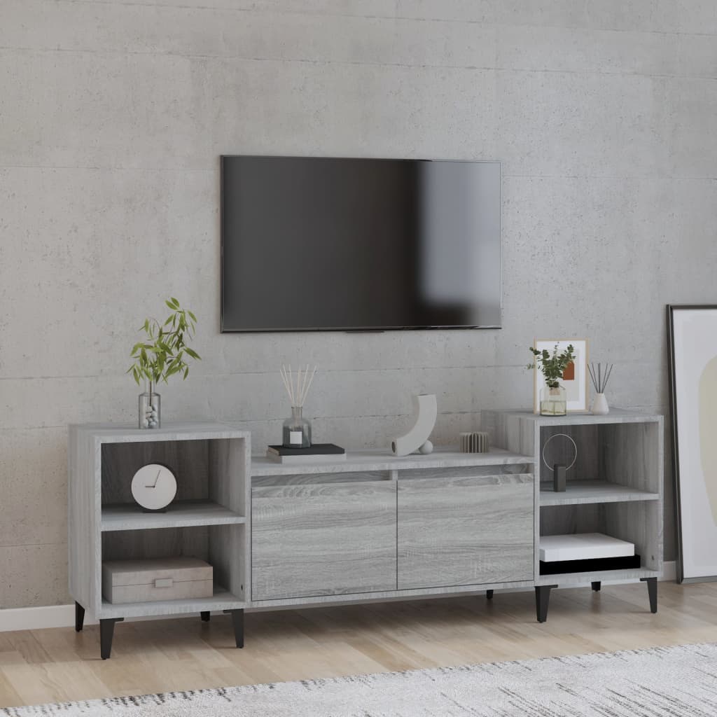 TV Grey Sonoma 160x35x55 cm Engineered Wood uygun fiyatlı satın