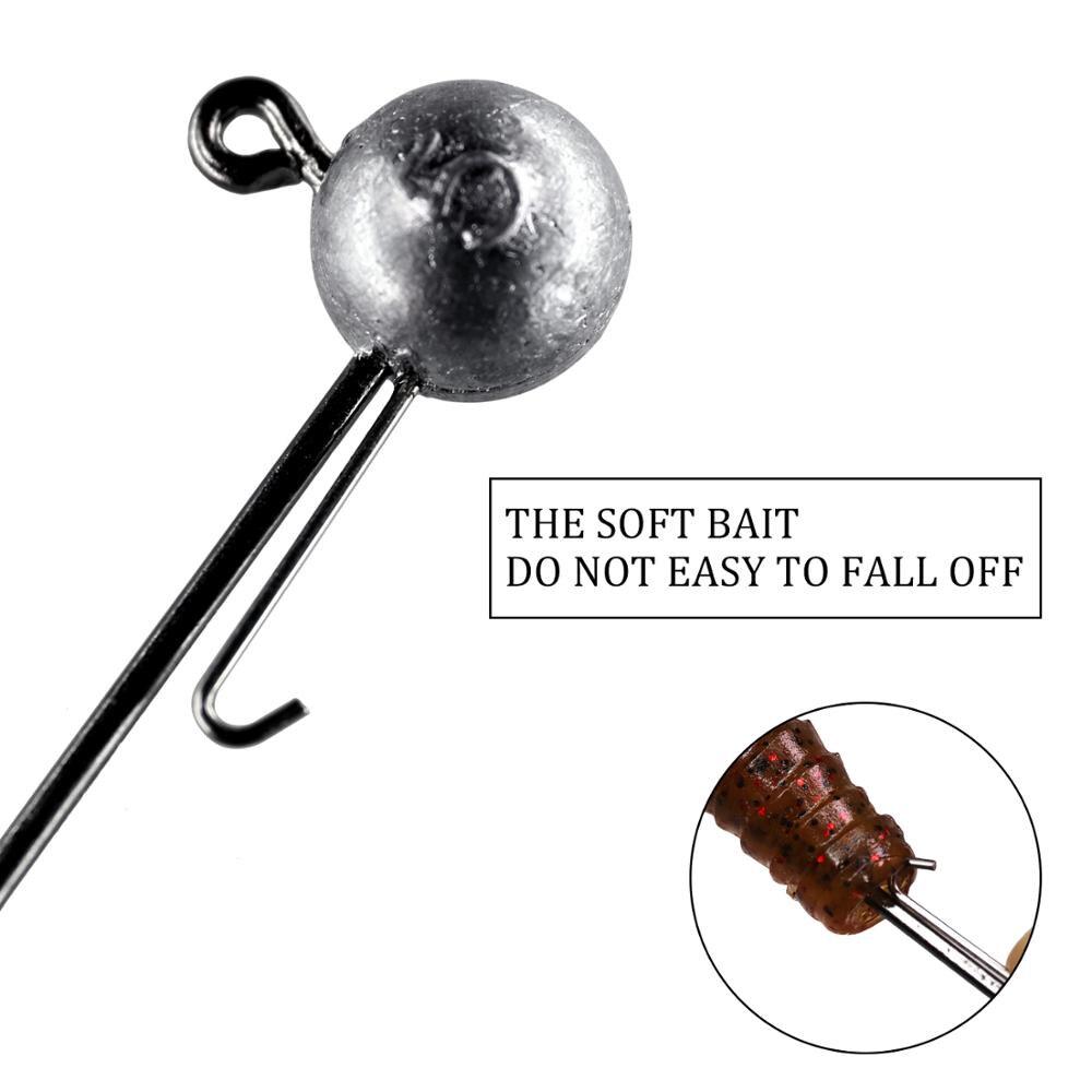Buy 5pcs/lot Lead Head Jig Hook 5g 7g 10g 14g Round Ball Jig Head Hook Weedless Lead Long Shank
