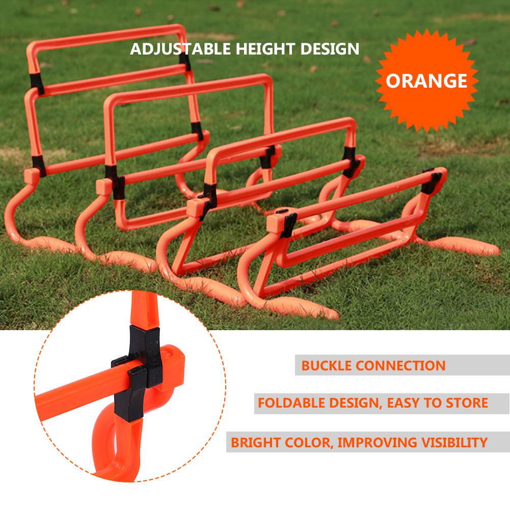 Buy 5Pcs Football Soccer Training Adjustable Hurdles Speed Training Equipment Orange at