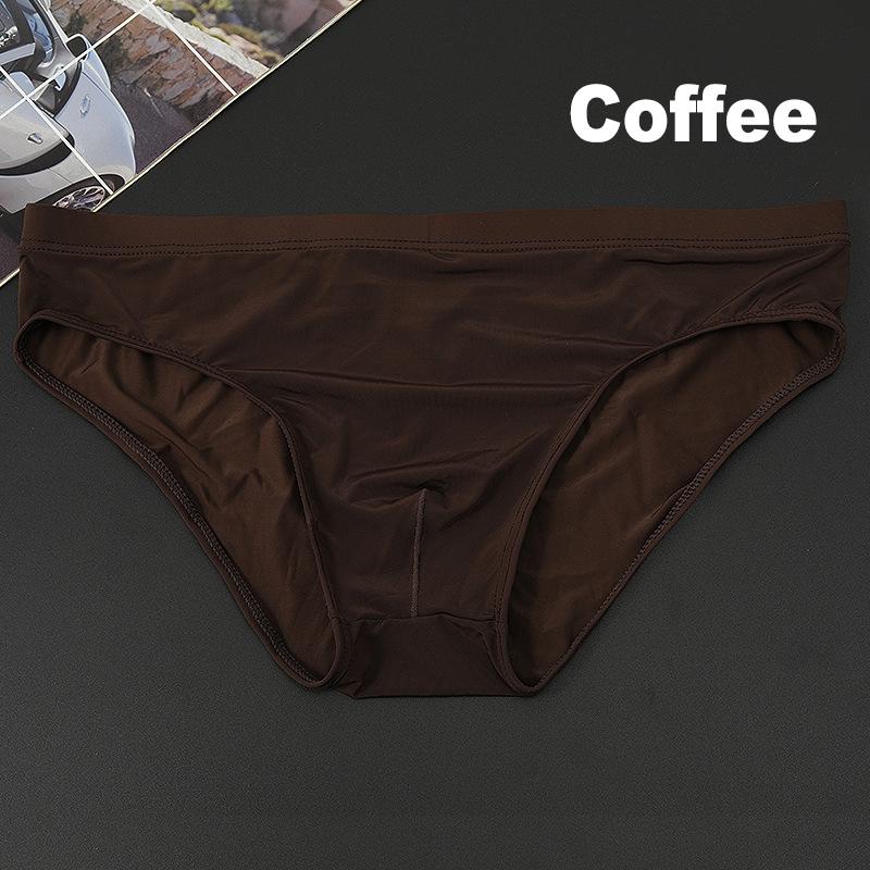 Buy Silky Ice Silk Briefs Men Underwear Solid Boxers QuickDrying Sexy