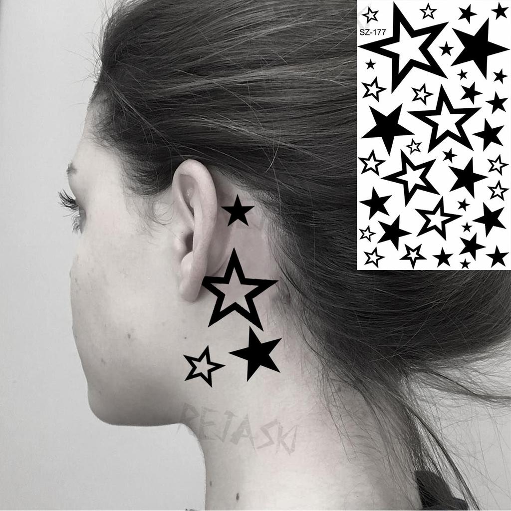 Buy Black Planet Universe Ears Temporary Tattoos For Women Girl Geometry Stars Mountain Sea Fake Tattoo Fashion Water Transfer Tatoo At Affordable Prices — Free Shipping, Real Reviews With Photos — Joom 1024_x_1024_jpg