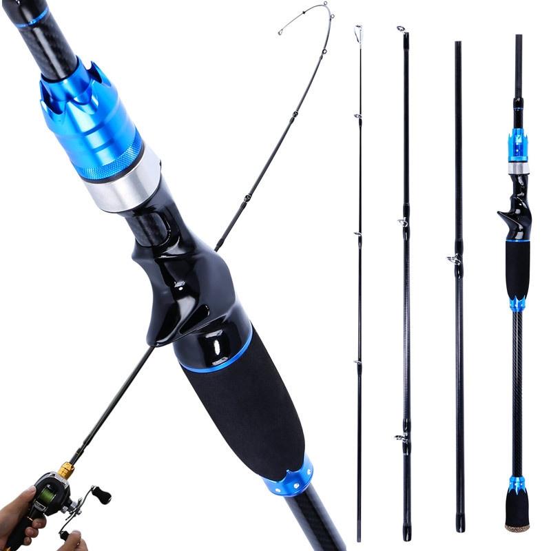 Buy 4 Pieces Travel Baitcasting Rod Medium Graphite Spinning Fishing Rod Portable Fishing Rod at