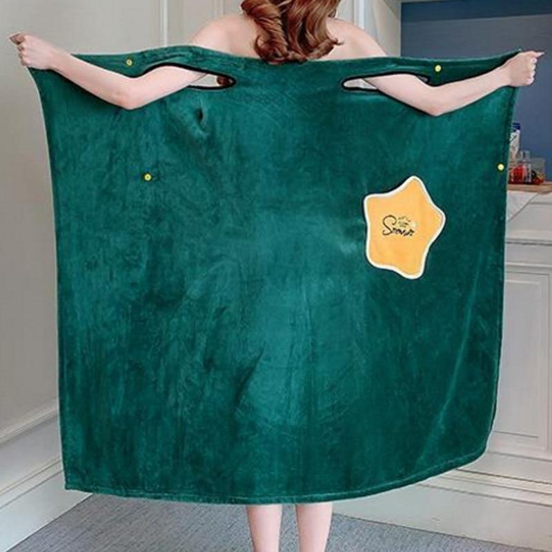 Cheap Women Large Bathrobe Quick Dry Wearable Microfiber soft Bathrobes