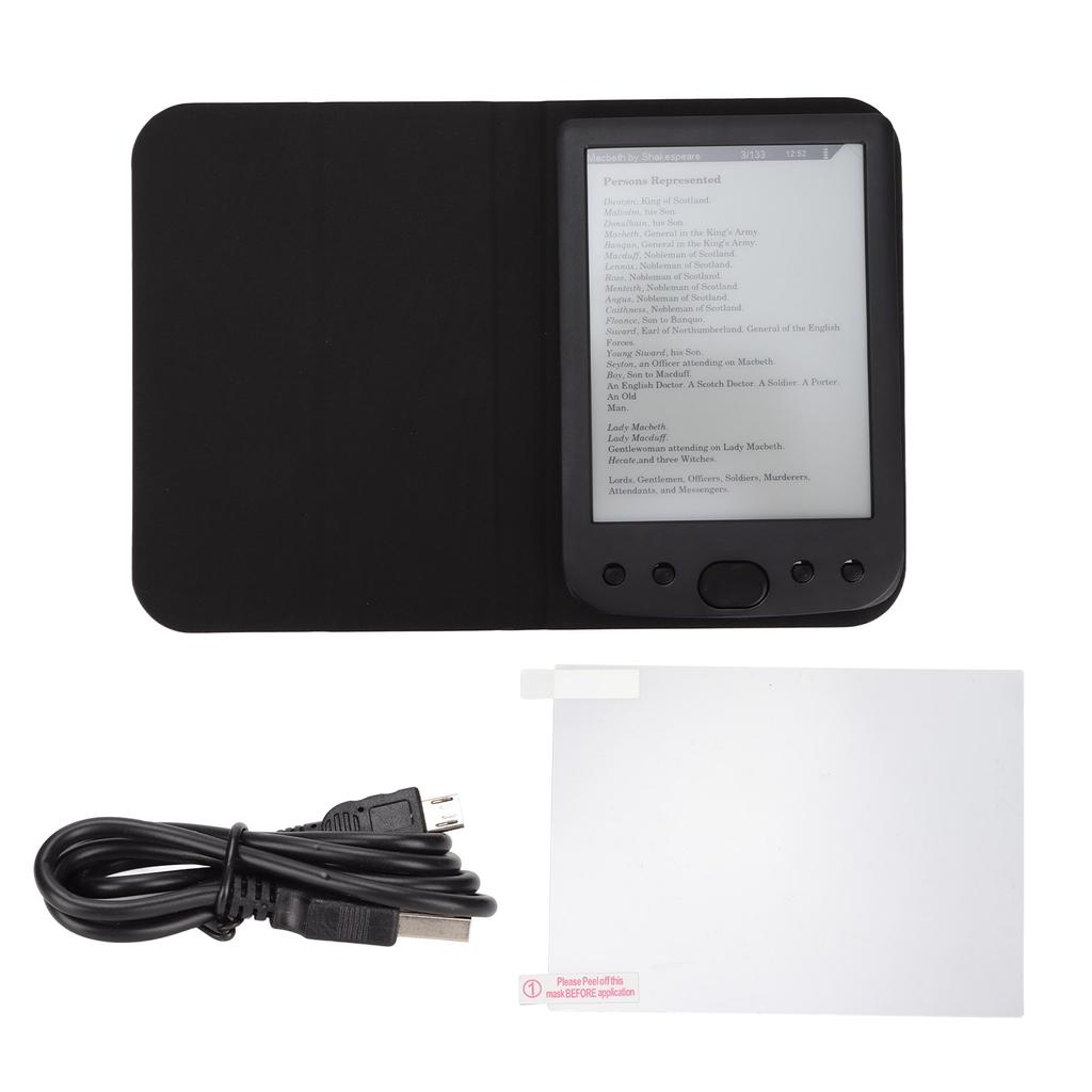 Cheap Ereader 6in 800x600 HD Ink Screen E Reader 8GB 512MB ABS Ebook